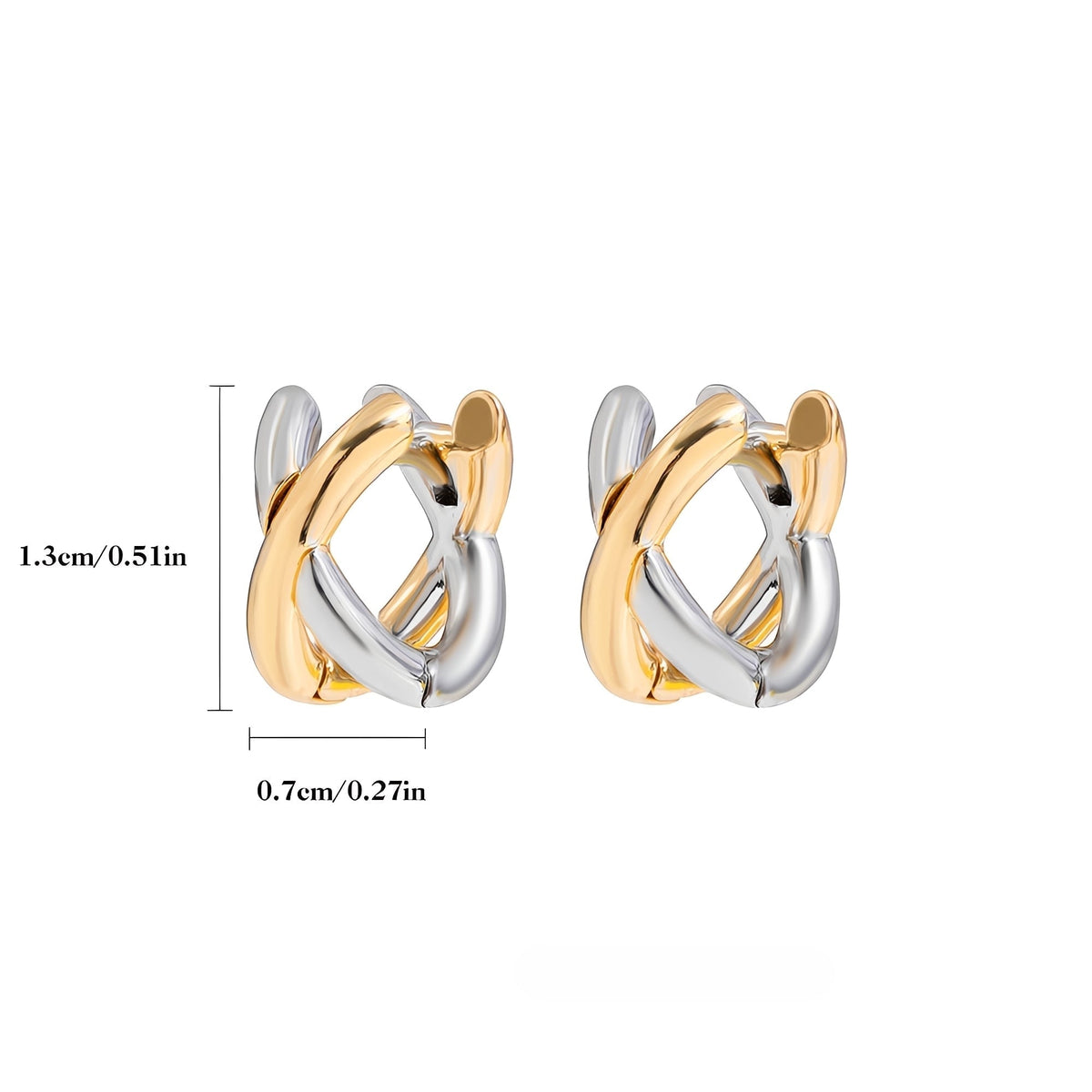 Nikka – Boucles d'oreilles élégantes entrelacées