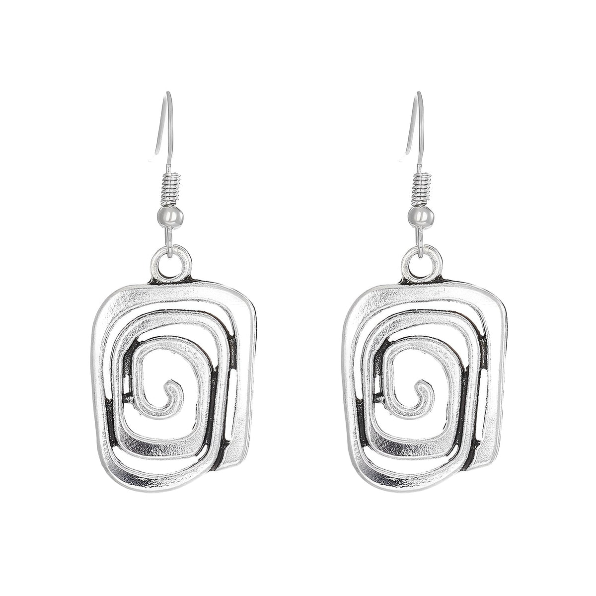 Kaia – Boucles d'oreilles Boho en argent avec design en spirale