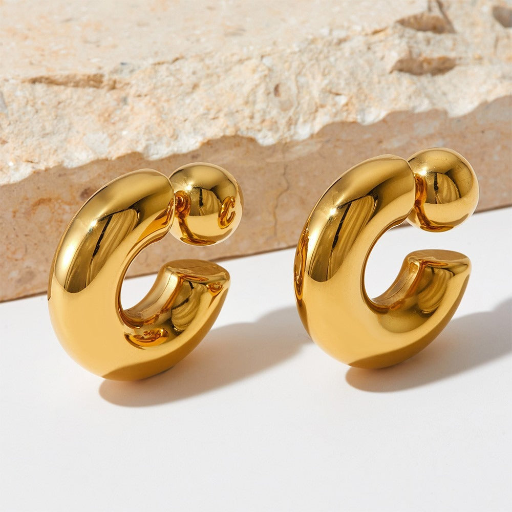 Ayla – Boucles d'oreilles épaisses couleur or