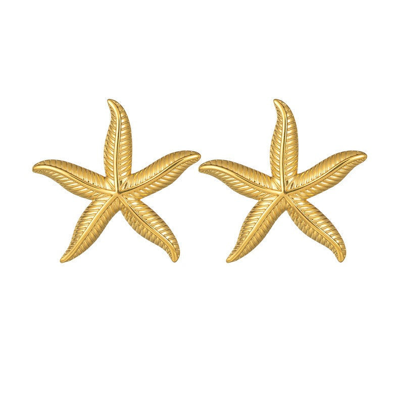 Pien – Boucles d'oreilles étoile de mer dorées