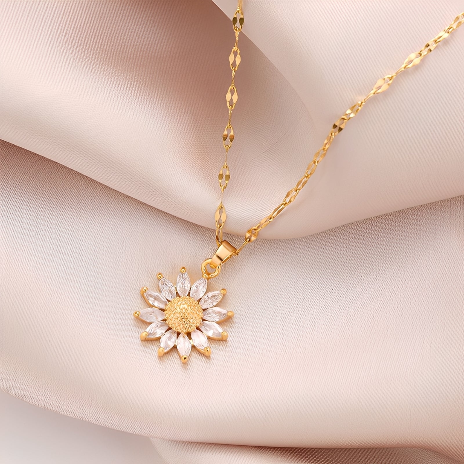 Manon – Collier tournesol brillant en or