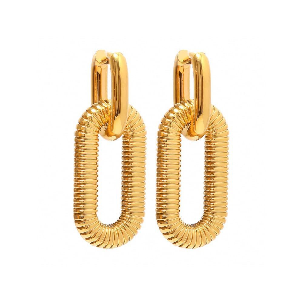 Mariz – Boucles d'oreilles en Chaîne Cubaine Brillantes