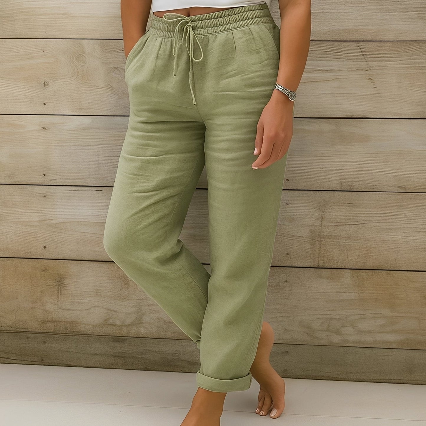 Jasmin - Pantalon confortable à taille haute pour femmes