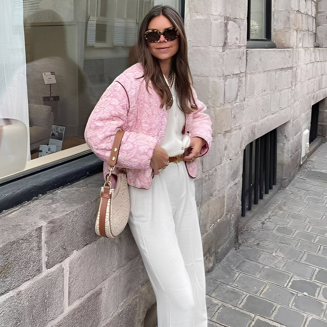Katelyn - Veste décontractée patchwork matelassée pour femmes