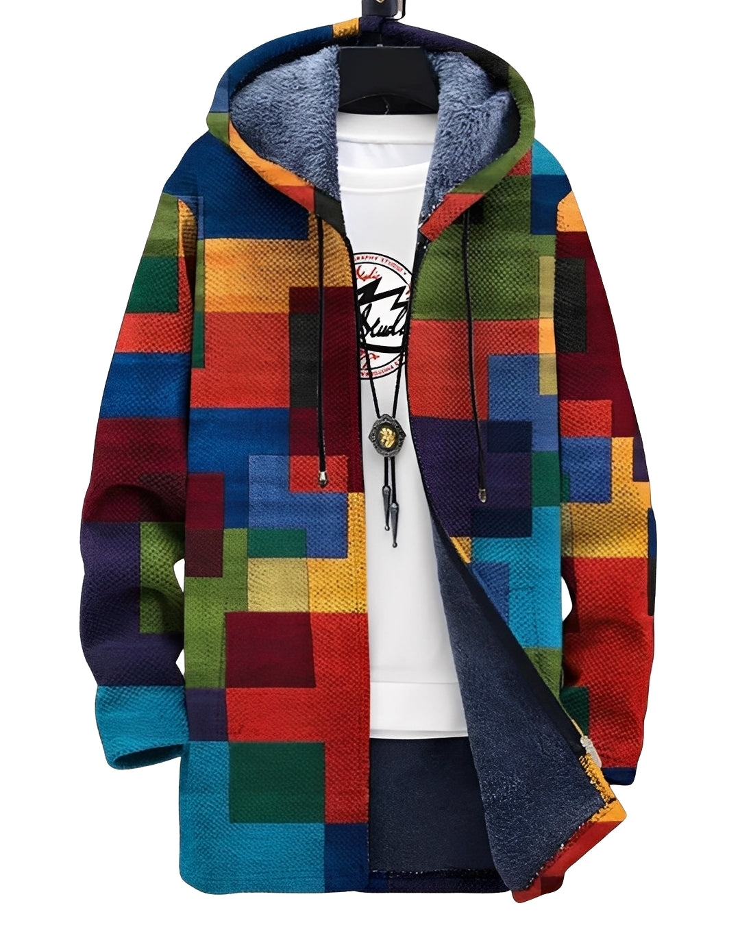 Braiden - Cardigan moderne avec motif artistique pour hommes