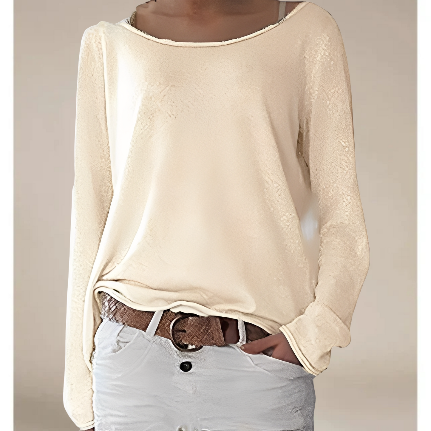 Alexa – Pull léger en maille fine avec col rond