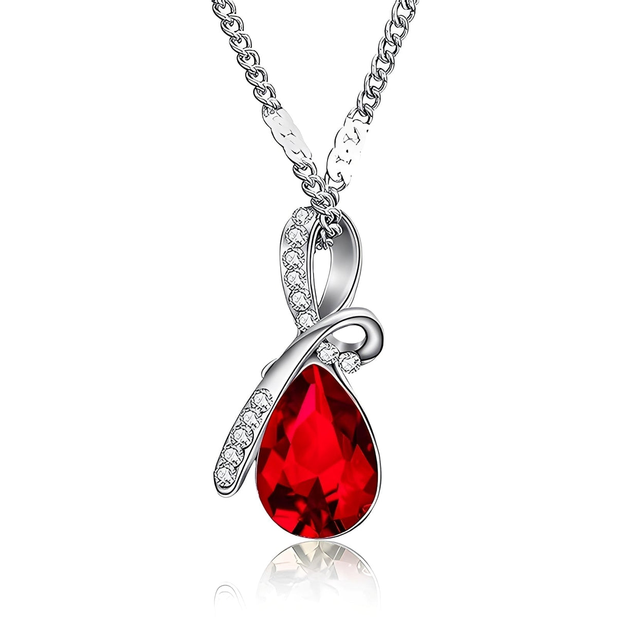 Pilar – Collier en cristal brillant en or blanc