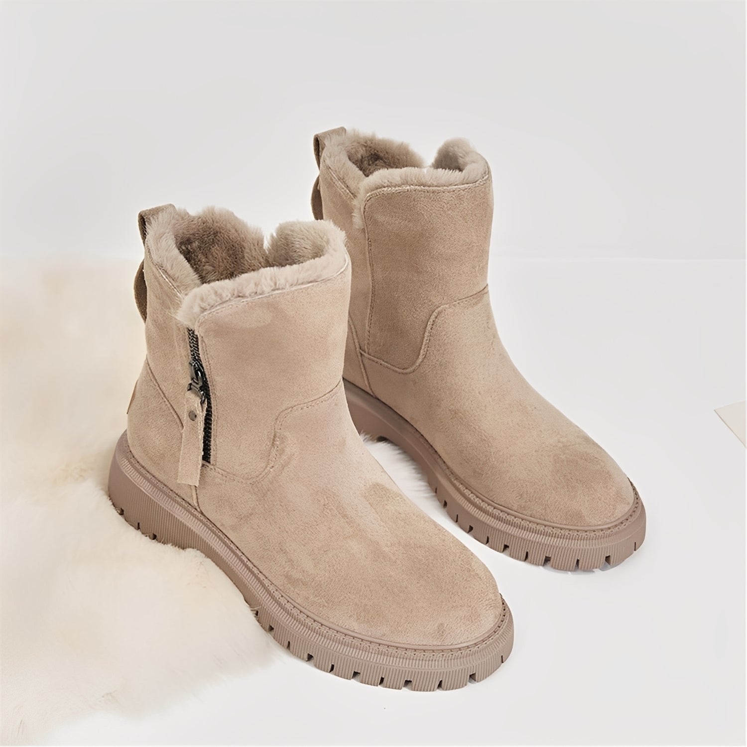 Raschelle - Bottes raffinées, légères, avec intérieur polaire pour dames