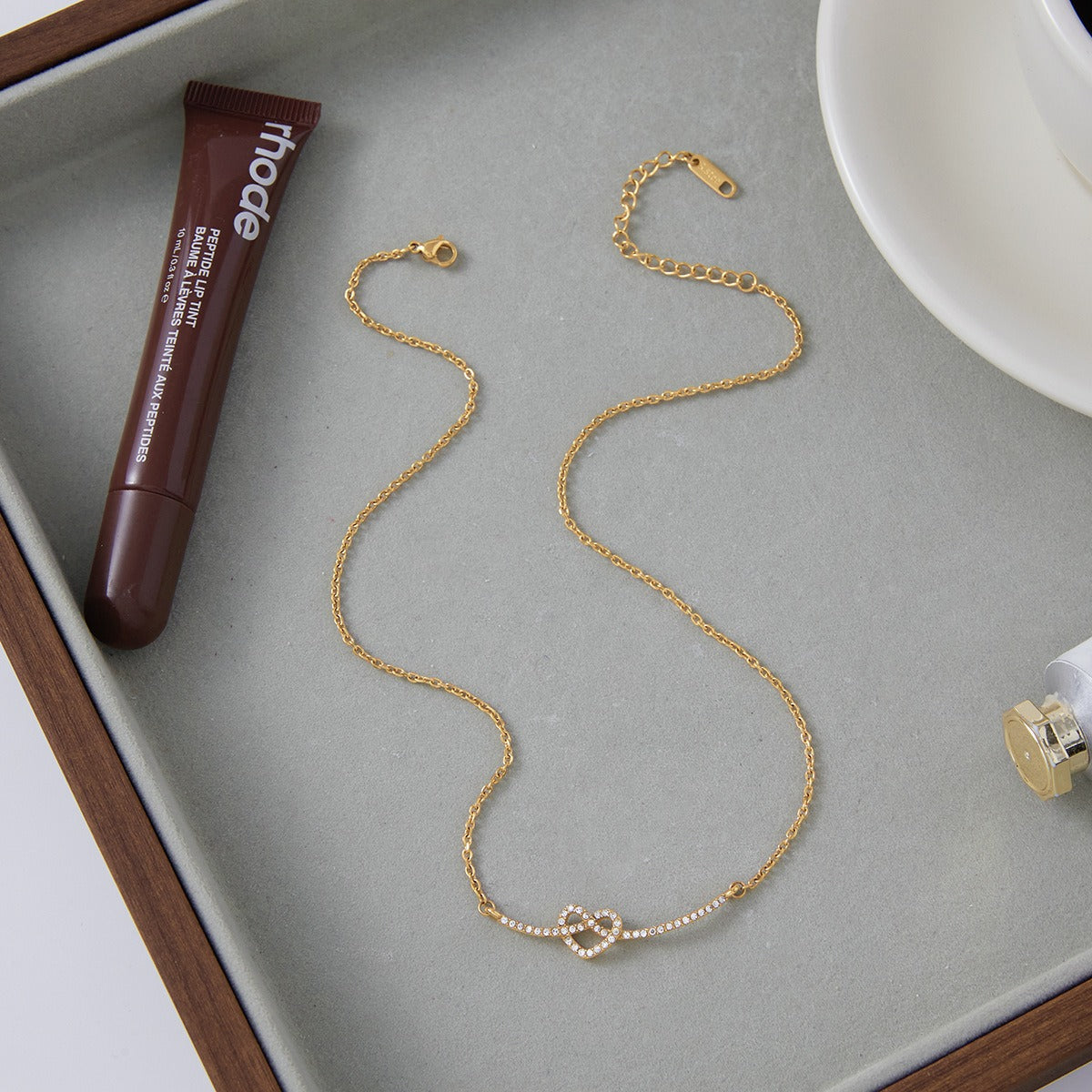 Valeria – Collier en forme de cœur brillant