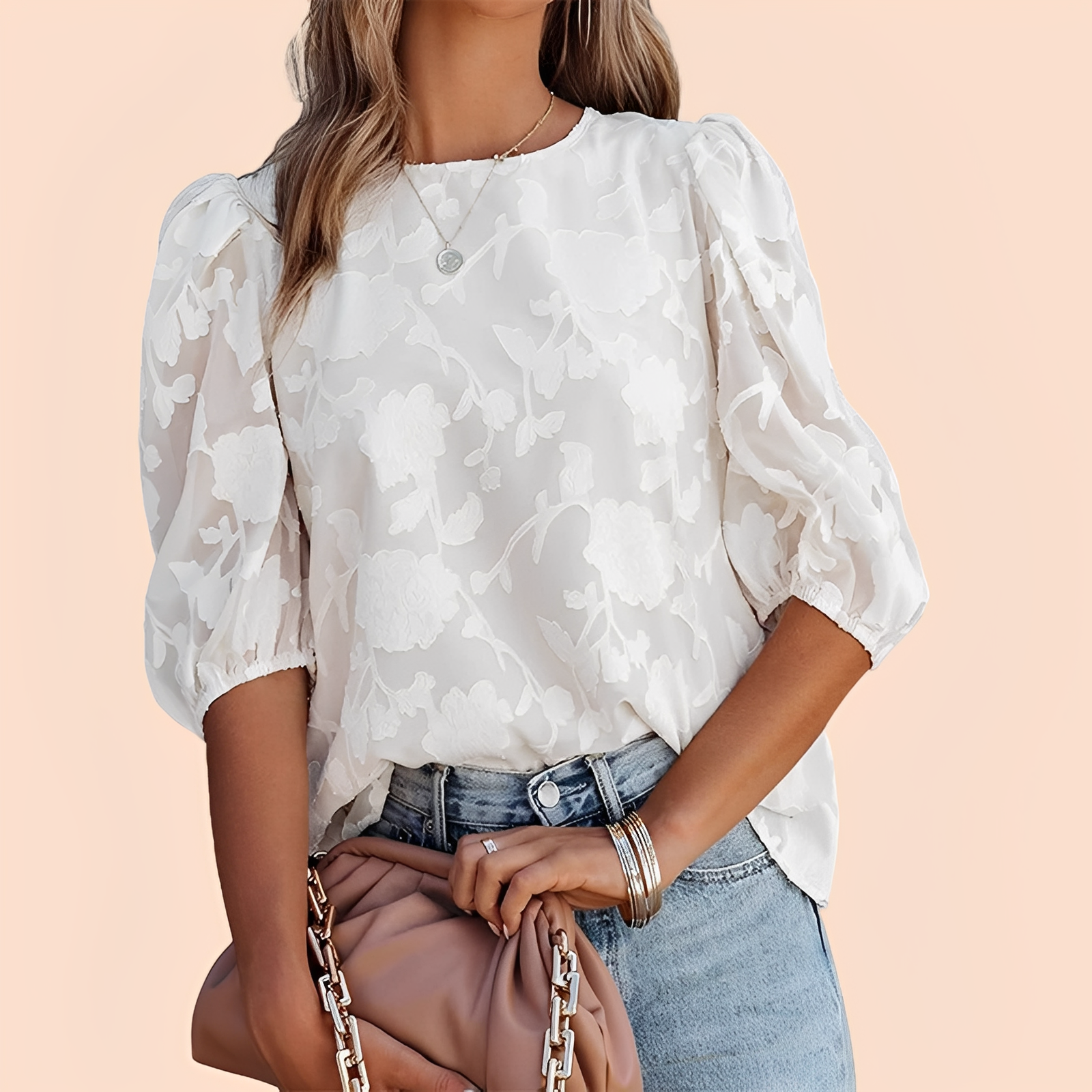 Amy – Top Femme Fleuri Élégant Confortable