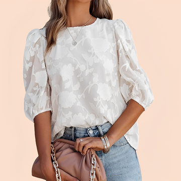 Amy – Top Femme Fleuri Élégant Confortable