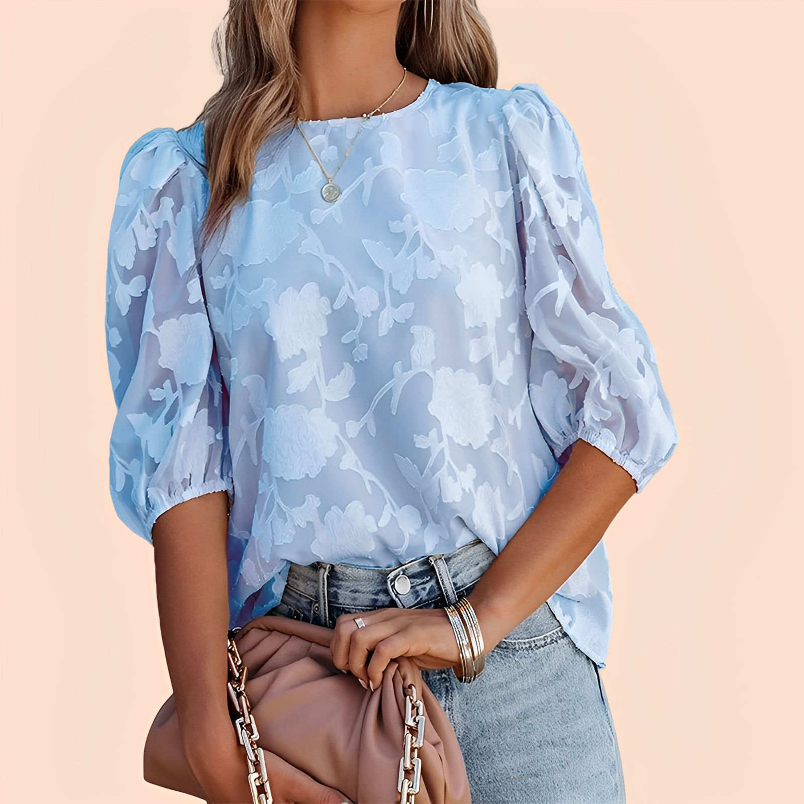 Amy – Top Femme Fleuri Élégant Confortable