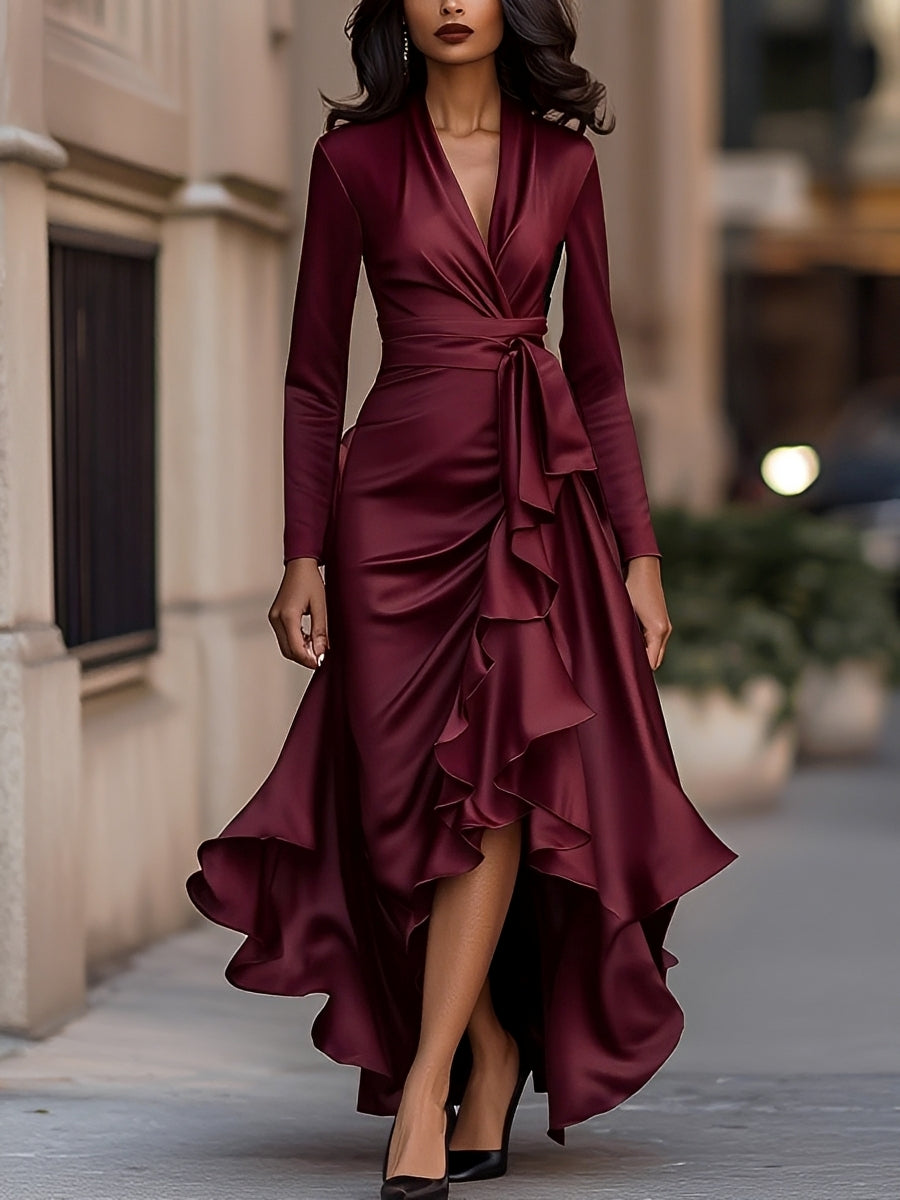 Lucie – Robe Élégante à Décolleté en V
