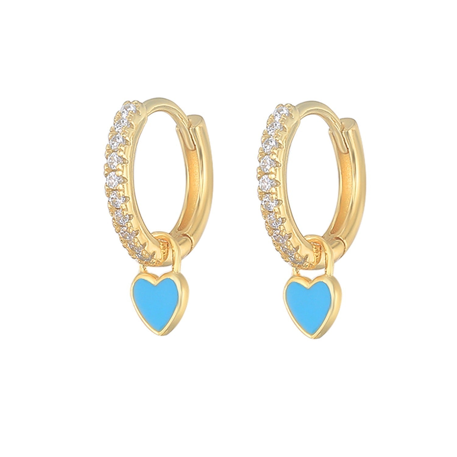 Gabby – Boucles d'oreilles huggies en forme de cœur