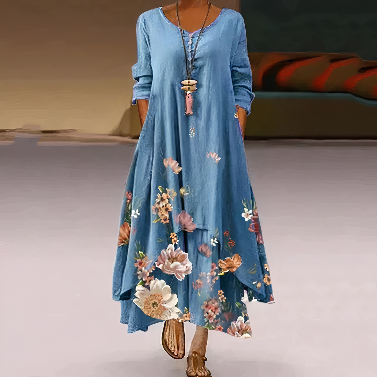 Kalin - Robe élégante avec ourlet irrégulier pour femmes