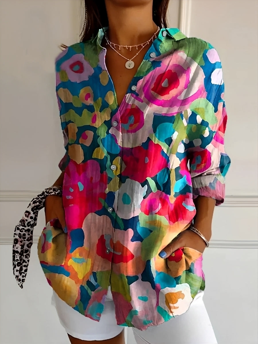 Roxanne - Chemise élégante avec patte de boutonnage pour femmes
