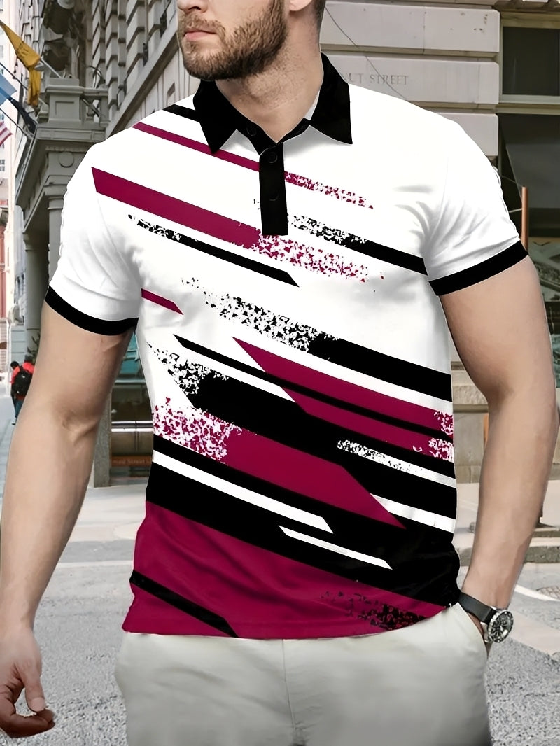 Aaron - Polo élégant avec imprimé pour hommes