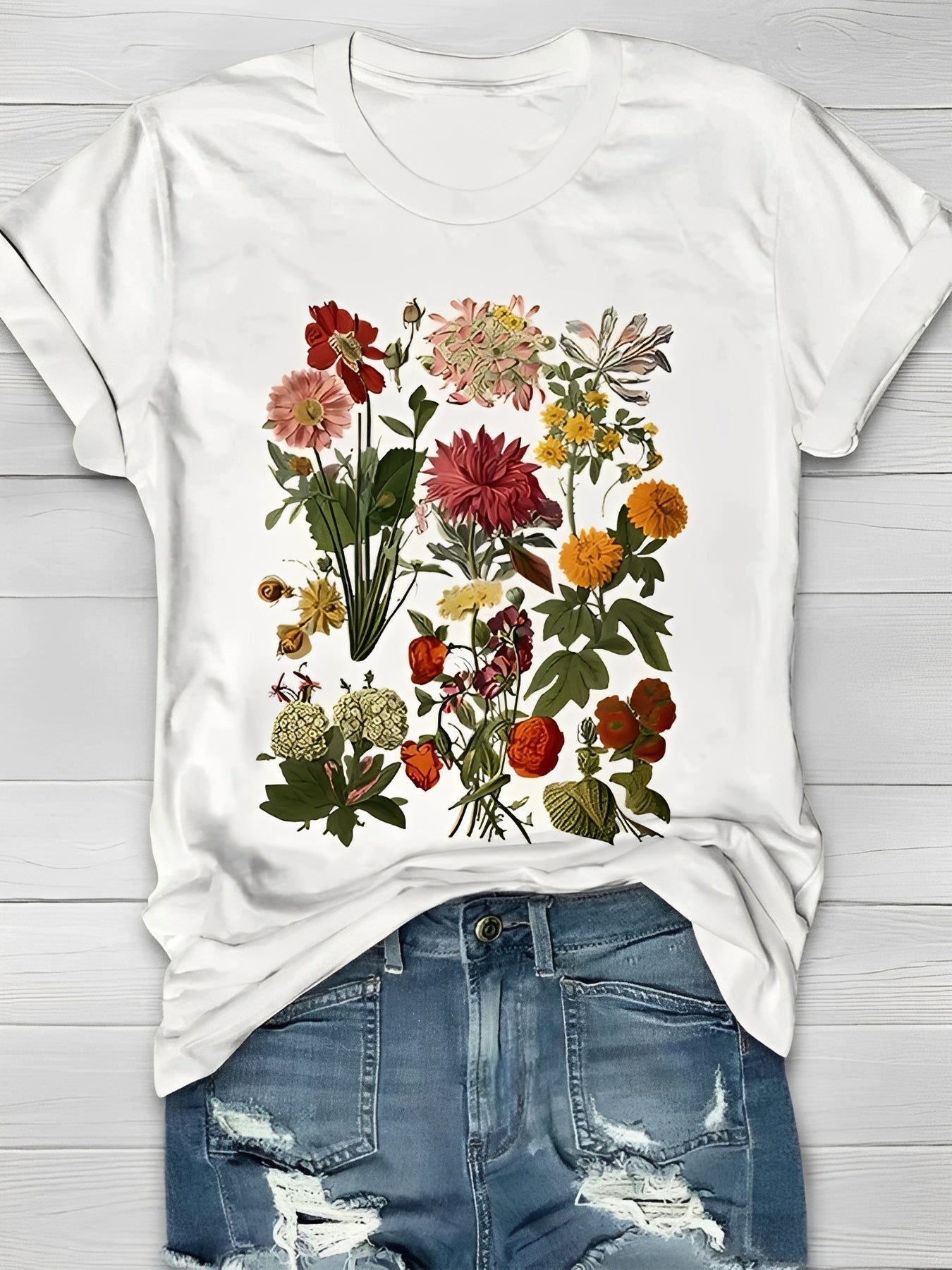 Annalise - T-shirt stylé à motif floral pour femmes