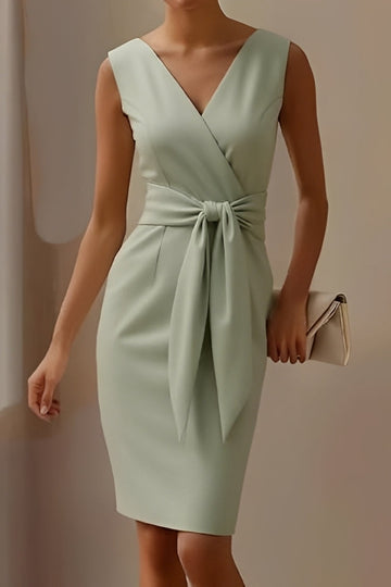 Dannell - Élégante robe midi avec nœud pour femmes