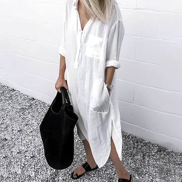 Susan - Robe fendue décontractée et ample