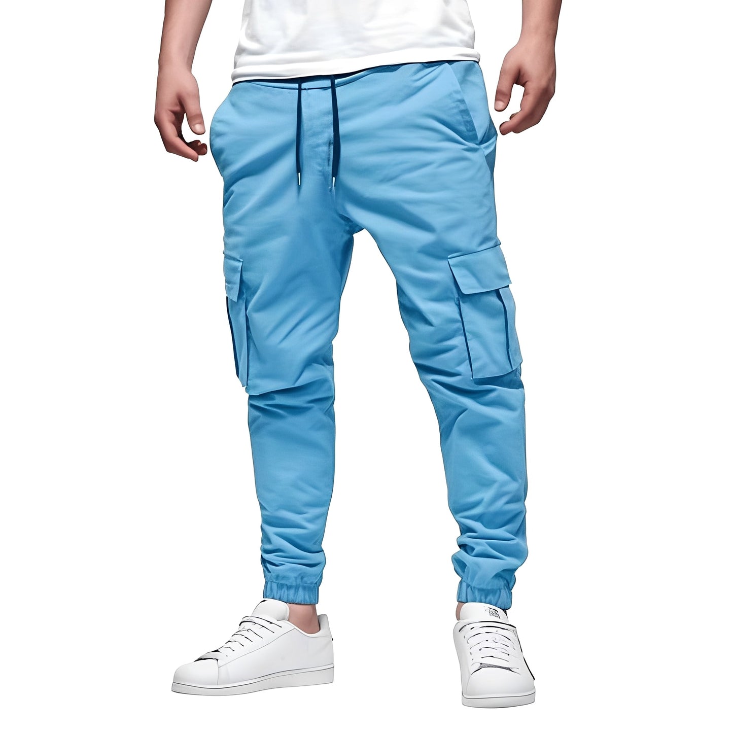 Tevin - Pantalon cargo stretch étroit et décontracté pour hommes