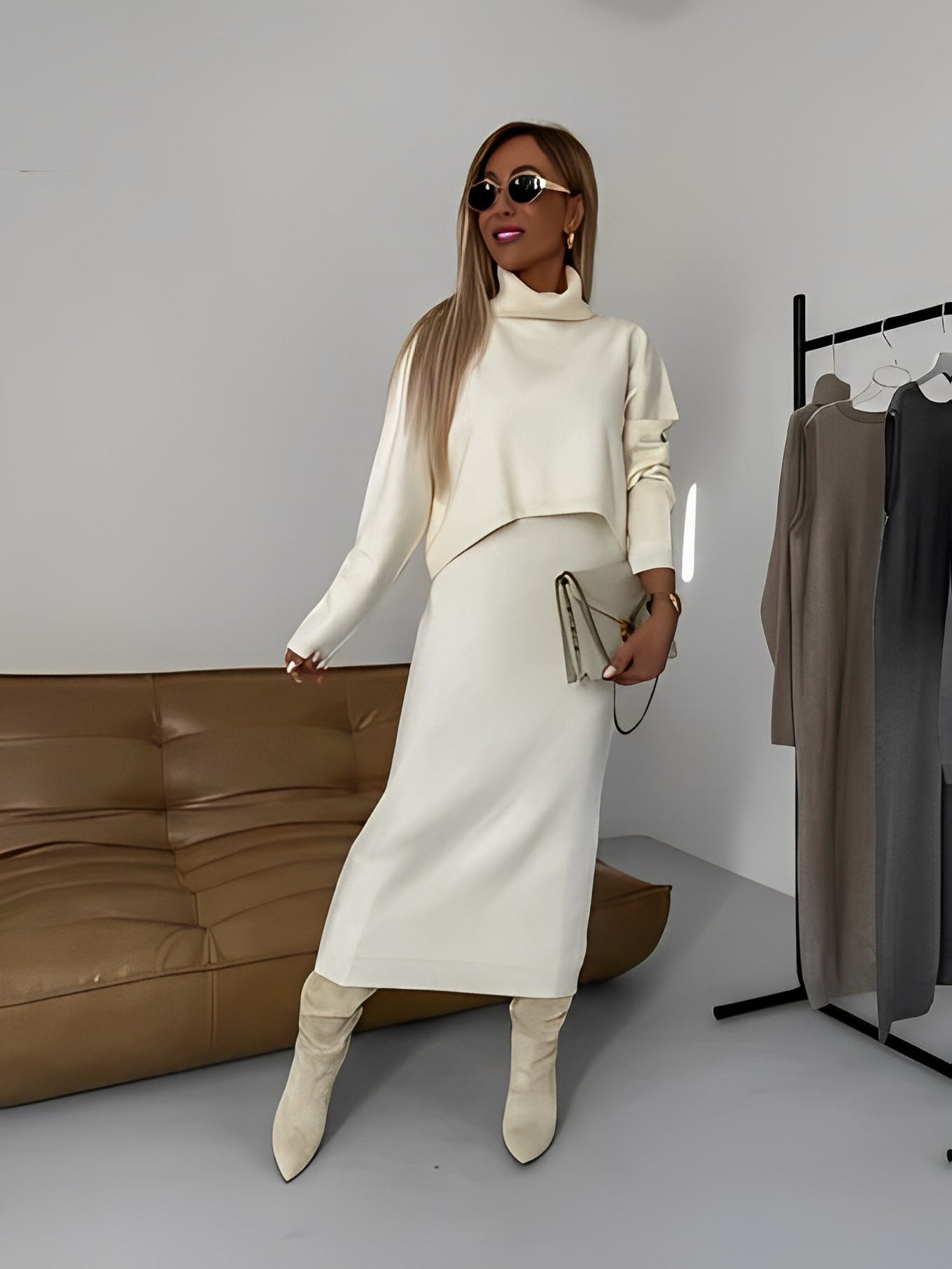 Cherice - Ensemble en maille décontracté et chic pour femmes