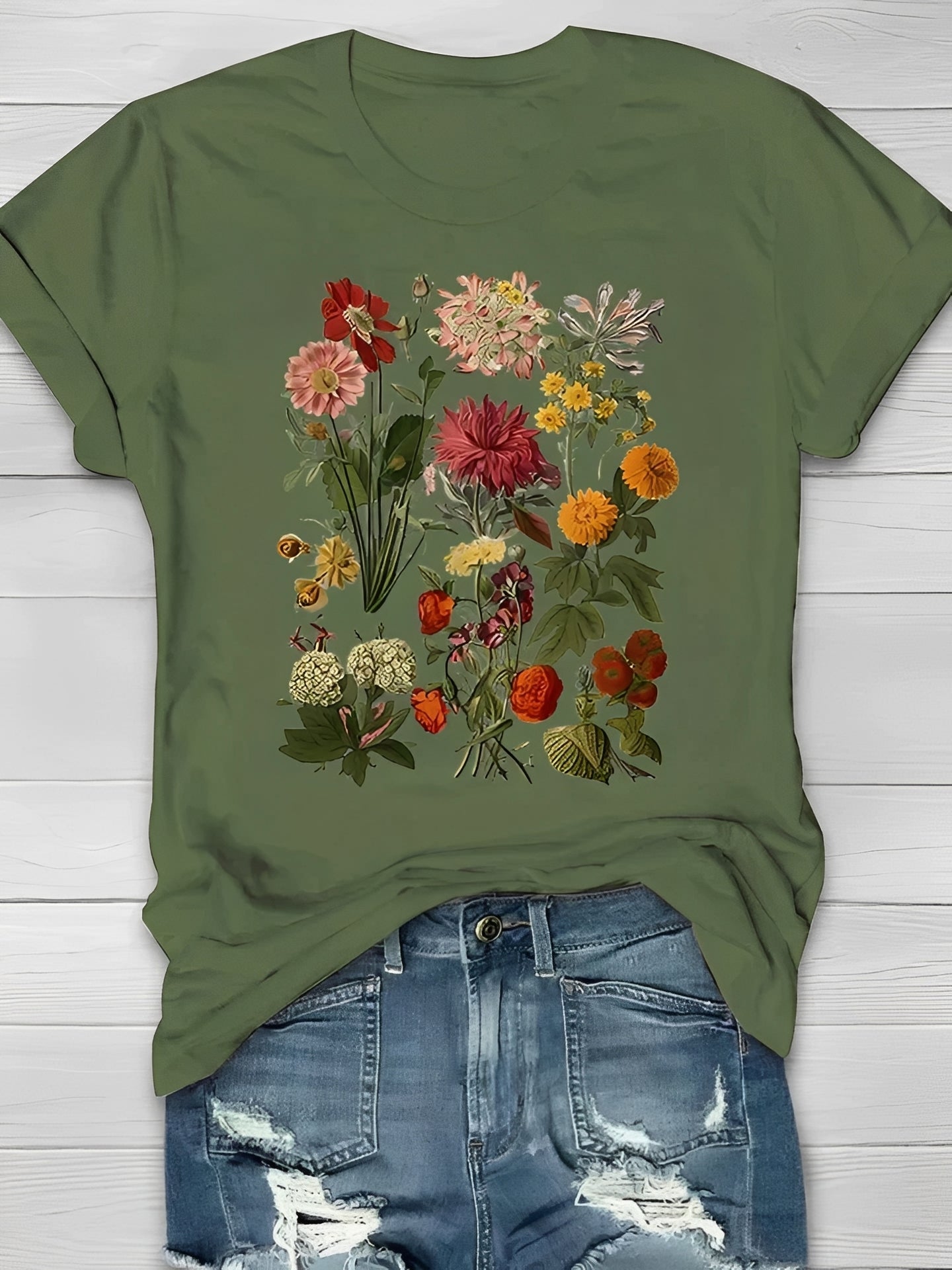 Annalise - T-shirt stylé à motif floral pour femmes