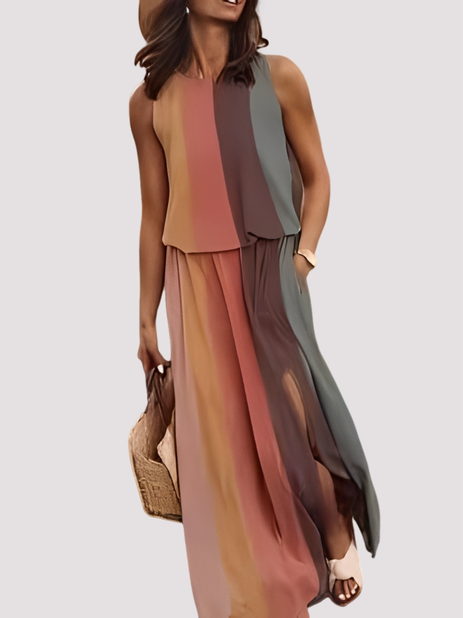Halle - Élégante robe longue sans manches pour femmes
