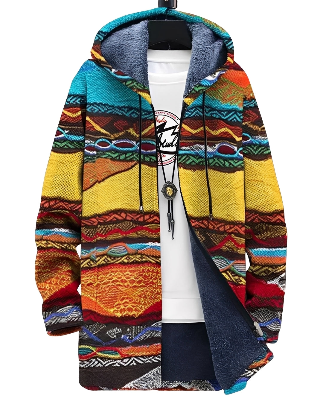 Braiden - Cardigan moderne avec motif artistique pour hommes