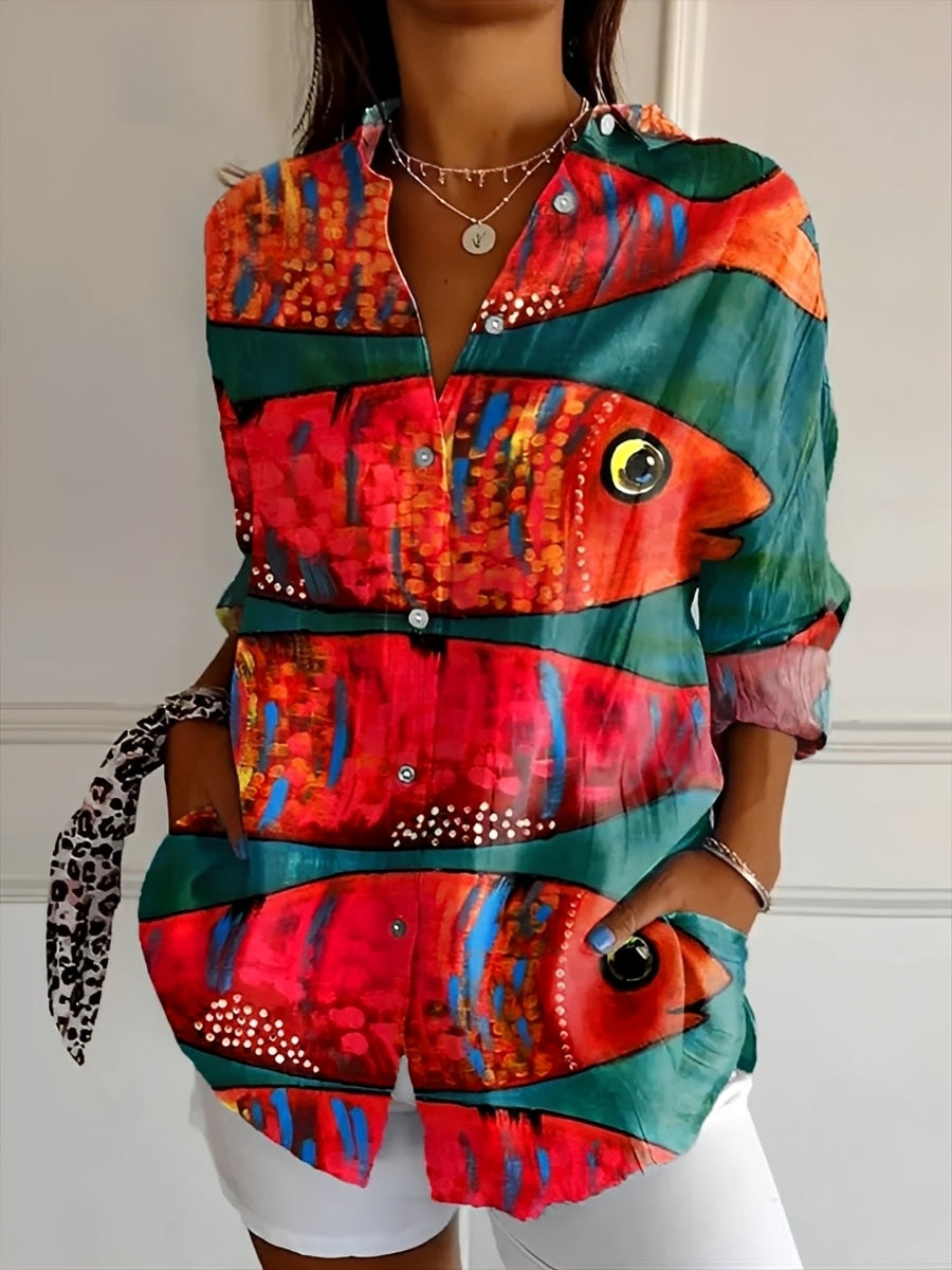 Roxanne - Chemise élégante avec patte de boutonnage pour femmes