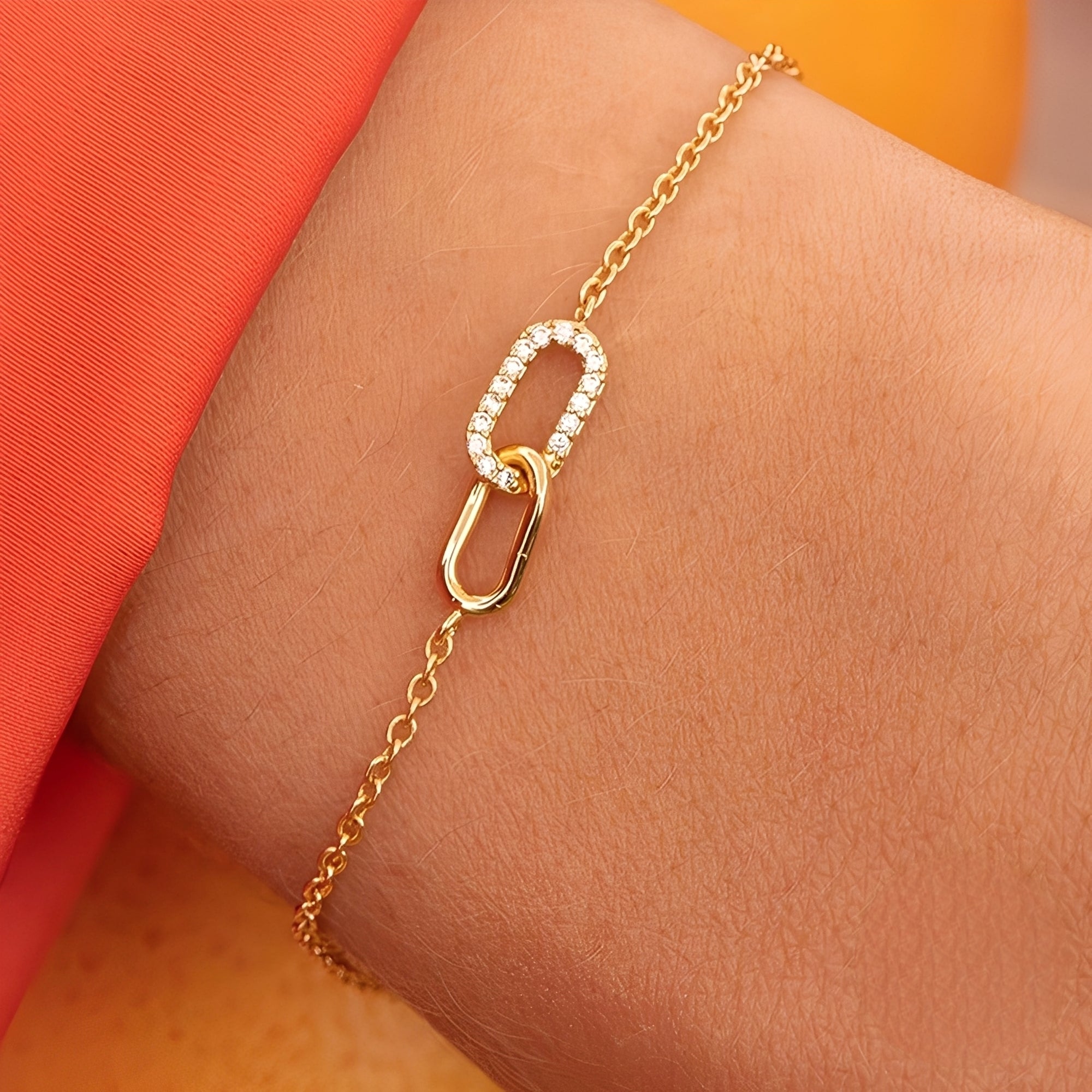 Rina – Bracelet avec maillons brillants