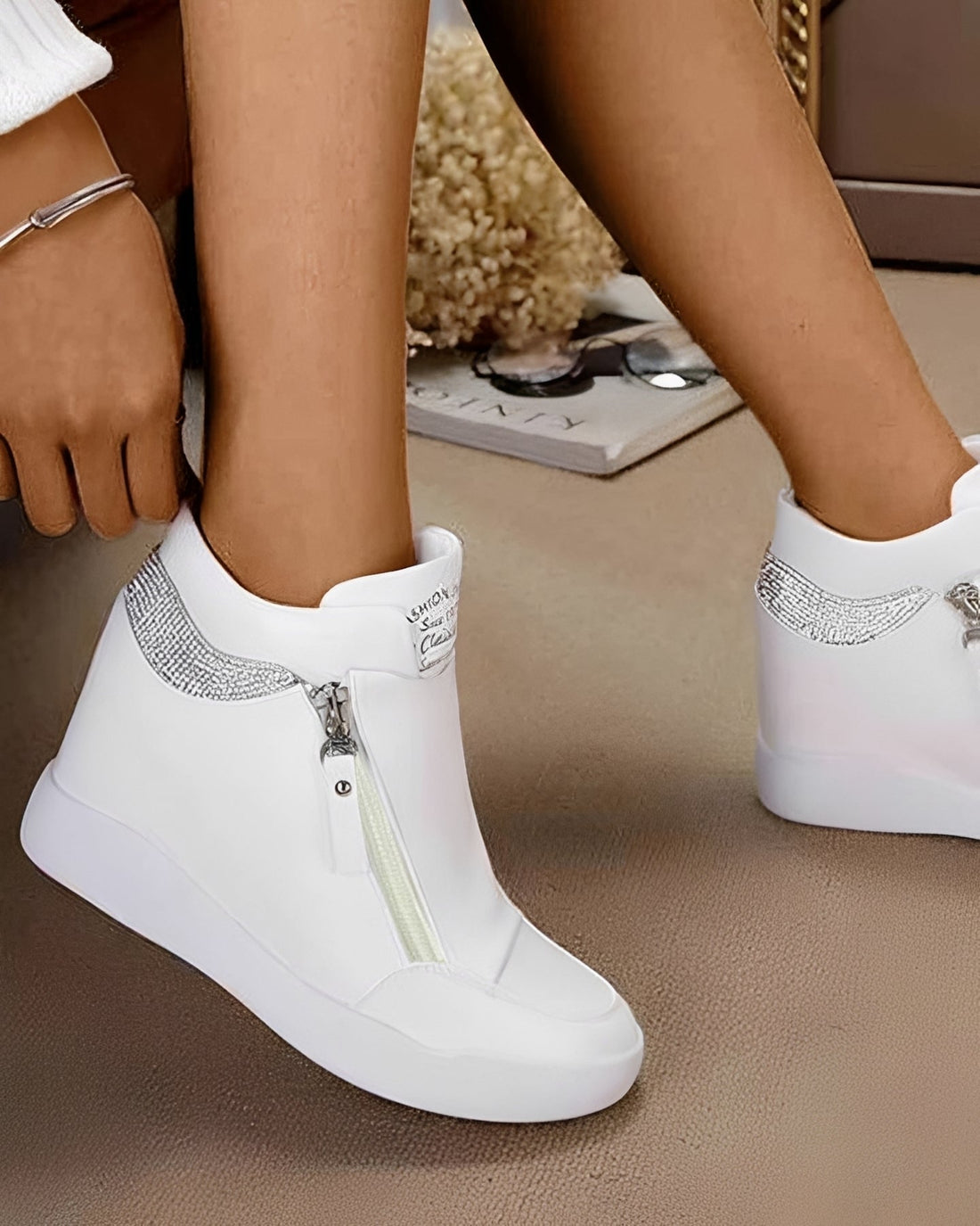 Vanessa - Chaussures Compensées Hautes Élégantes