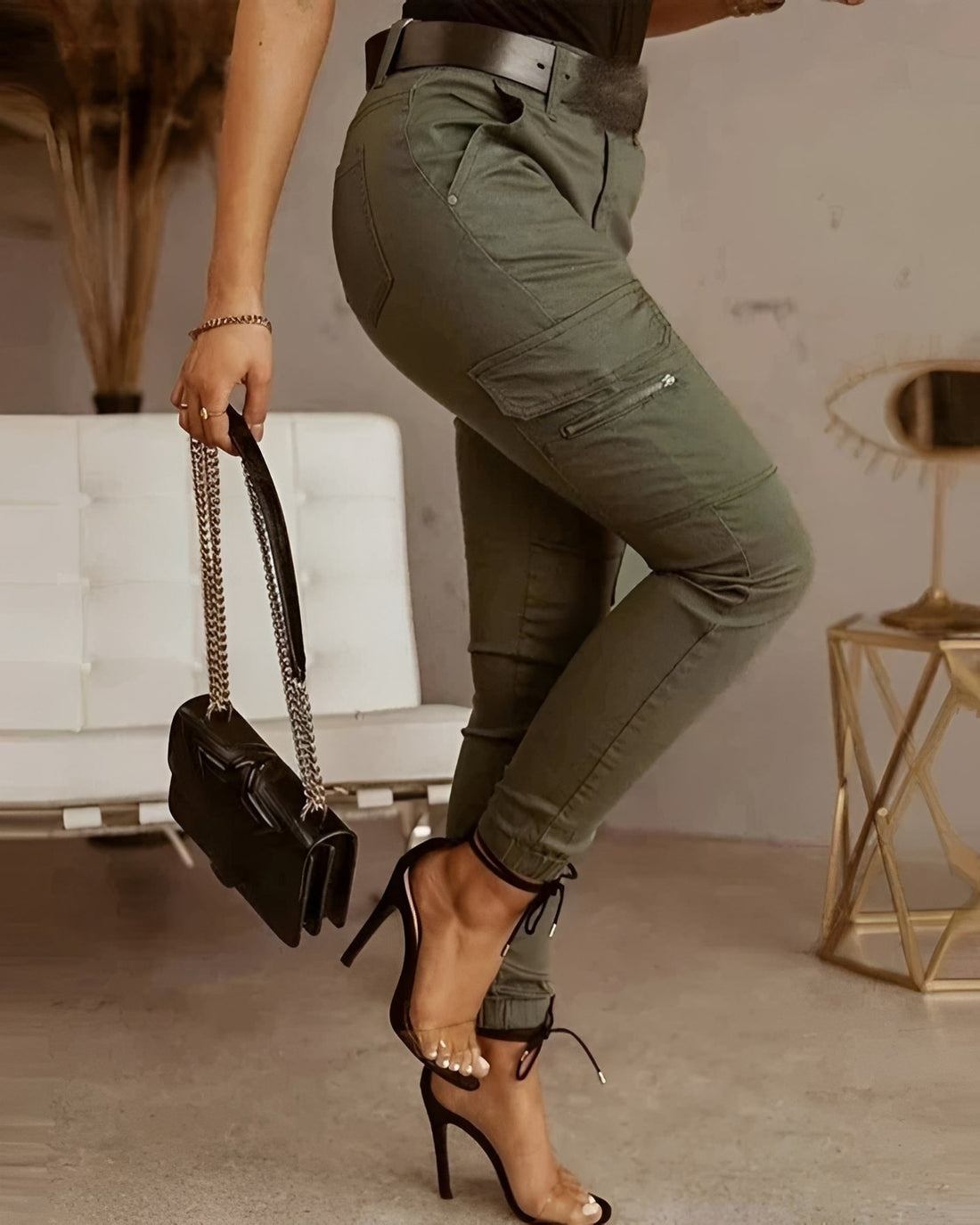 Jermaine - Pantalons Cargo Slim Élégants
