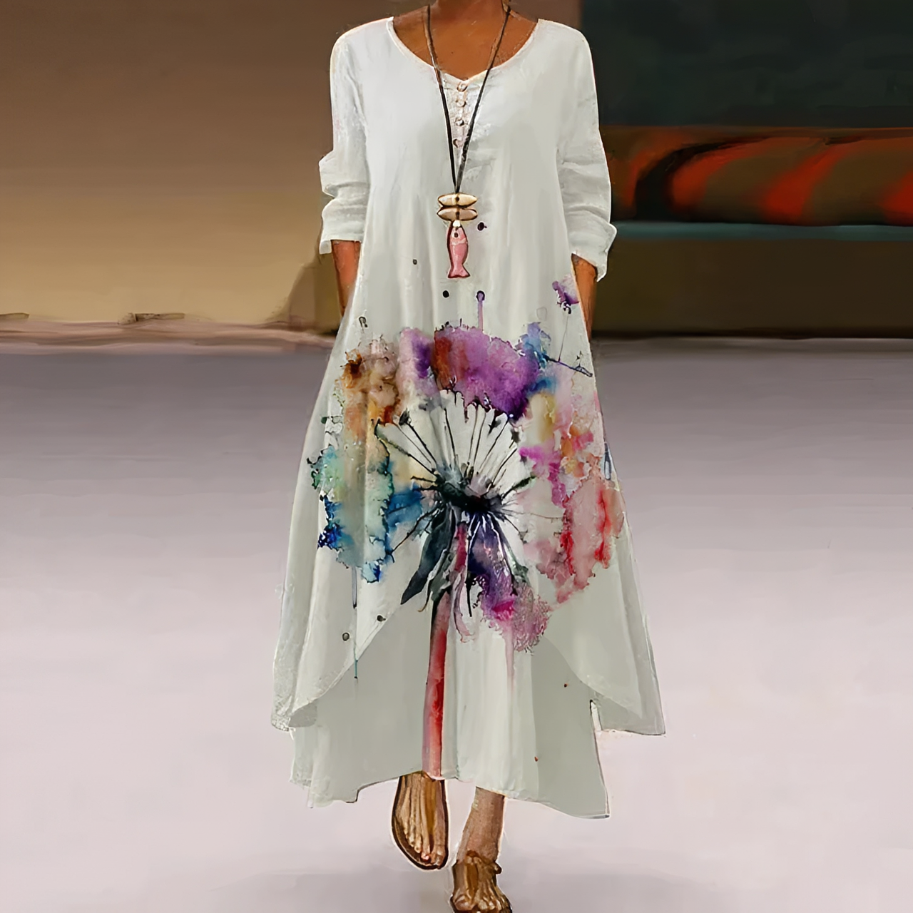 Kalin - Robe élégante avec ourlet irrégulier pour femmes