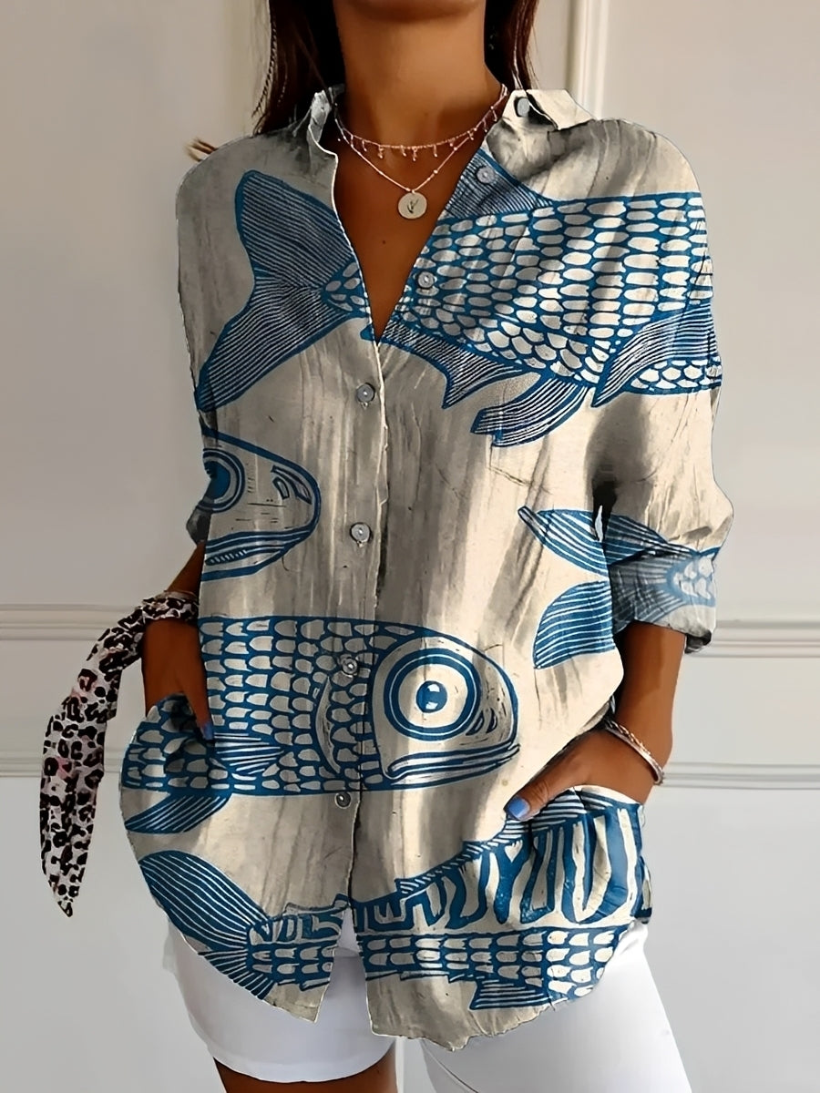 Roxanne - Chemise élégante avec patte de boutonnage pour femmes
