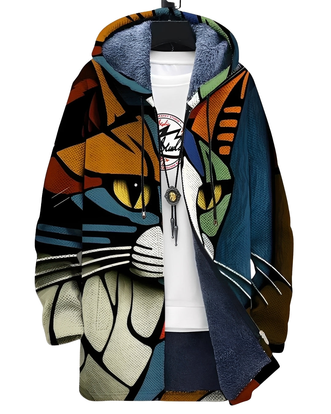 Braiden - Cardigan moderne avec motif artistique pour hommes