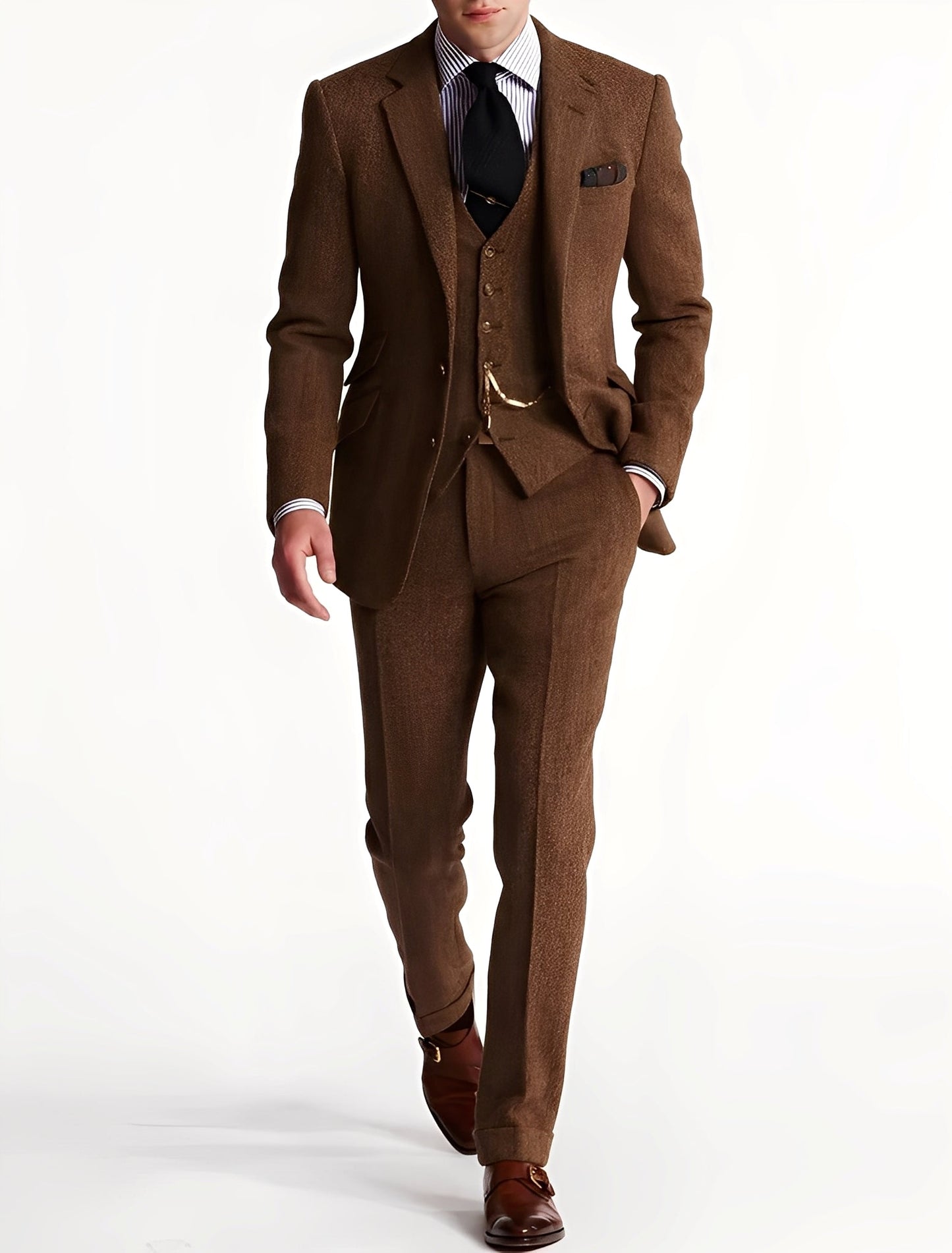 Desmond - Ensemble trois pièces en tweed chic pour hommes