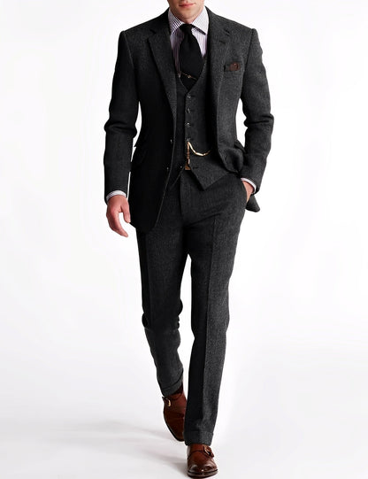 Desmond - Ensemble trois pièces en tweed chic pour hommes