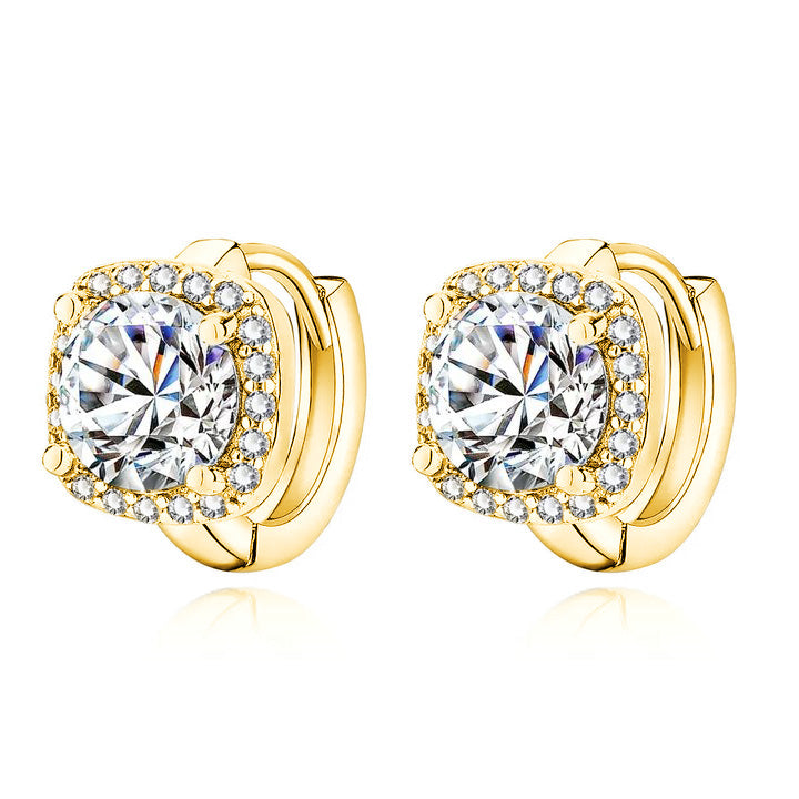 Nadine – Boucles d'oreilles carrées en or 18K