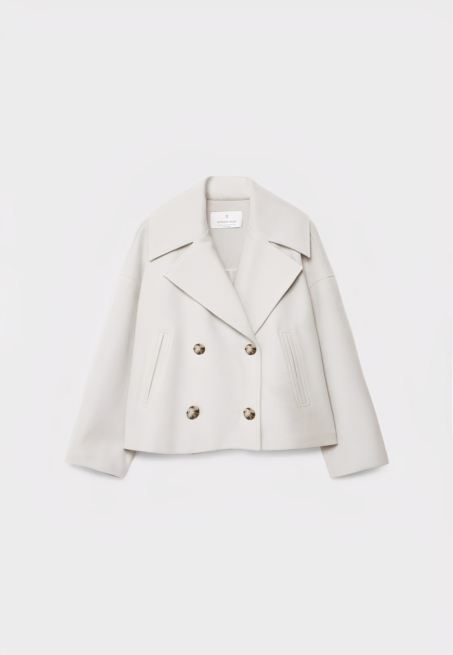 Claire – Veste Courte Double Boutonnage Élégante