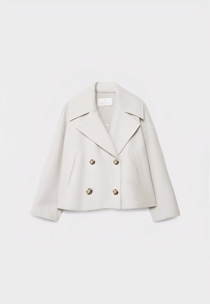 Claire – Veste Courte Double Boutonnage Élégante