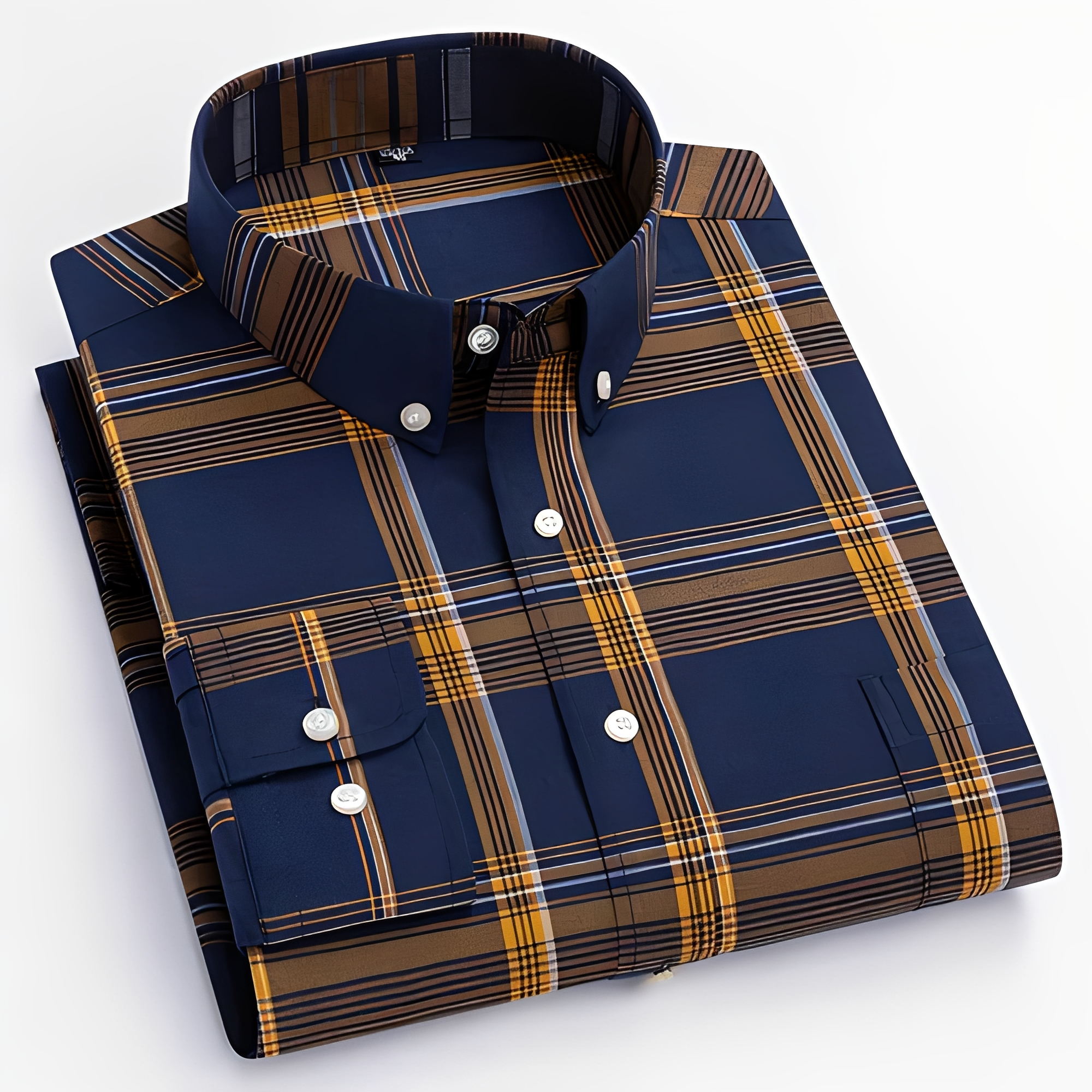 Aldrine - Chemise homme manches longues style casual