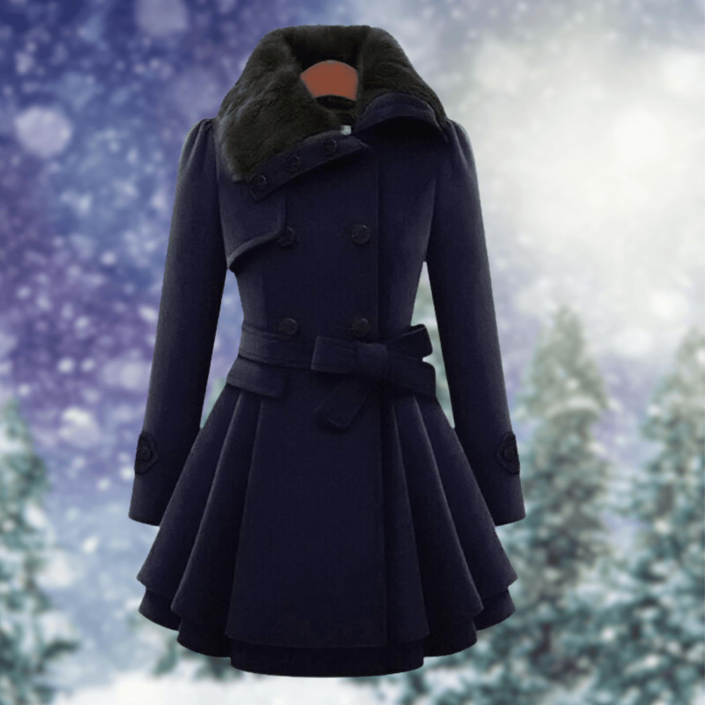 Berenice - Manteau slim croisé en laine