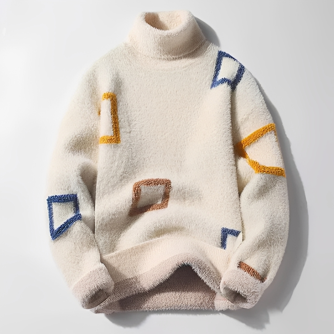 Clarks - Men's wool sweater with turtleneck collar