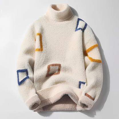 Clarks - Men's wool sweater with turtleneck collar