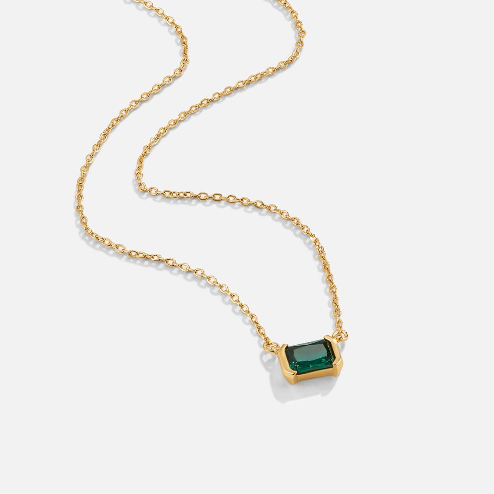 Moni – Collier en émeraude verte