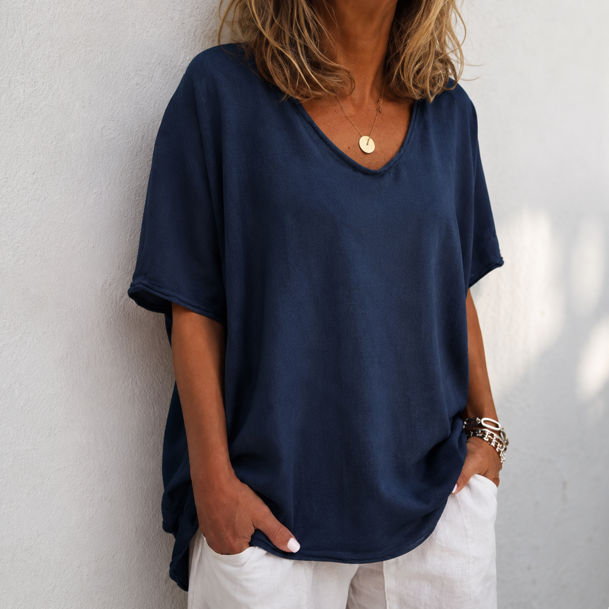 Joanne - Blouse décontractée et ample pour femmes