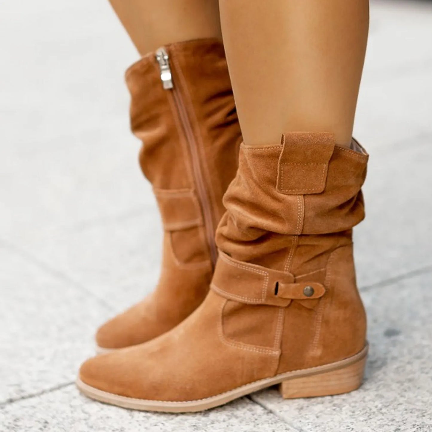 Elisa – Bottines en daim | Chic & Confortable