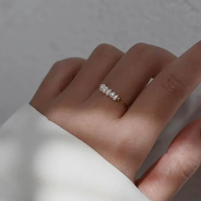 Miori – Bague en perle naturelle en or