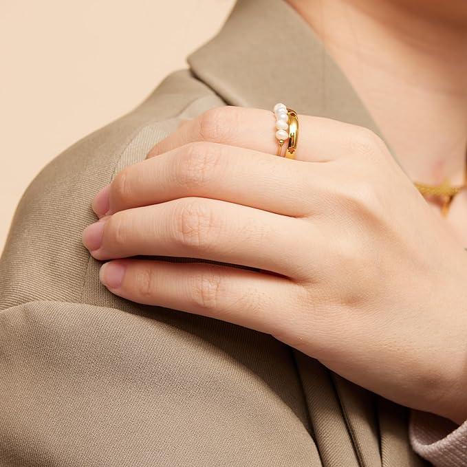 Miori – Bague en perle naturelle en or